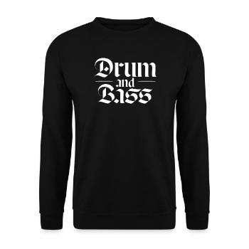 Drum and Bass Gothic-Logo-Design - Unisex Pullover - Schwarz - Vorne - Alina (178cm) & Michal (187cm)