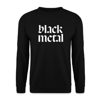 Black-Metal-Logo - Unisex Pullover - Schwarz - Vorne - Alina (178cm) & Michal (187cm)