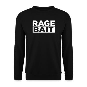Ragebait – Ich wollte nur provozieren - Unisex Pullover - Schwarz - Vorne - Alina (178cm) & Michal (187cm)