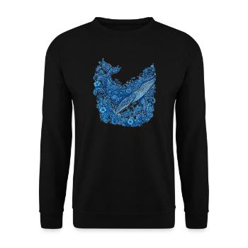 Orcawal – Ozeanliebhaber und Meereslebensgeschenk - Unisex Pullover - Schwarz - Vorne - Alina (178cm) & Michal (187cm)