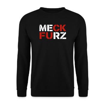  Meck Furz | Merz - nicht mein Kanzler - Unisex Pullover - Schwarz - Vorne - Alina (178cm) & Michal (187cm)