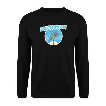 Argentinien als Strand - Unisex Pullover - Schwarz - Vorne - Alina (178cm) & Michal (187cm)