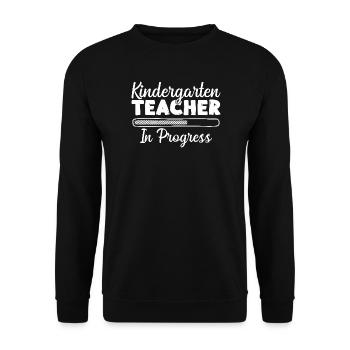 Preschool Teacher In Progress Daycare Teacher - Unisex Pullover - Schwarz - Vorne - Alina (178cm) & Michal (187cm)