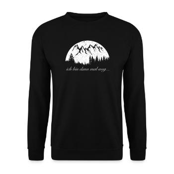 Wandern, ich bin dann mal weg - Unisex Pullover - Schwarz - Vorne - Alina (178cm) & Michal (187cm)