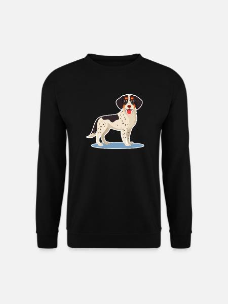 Dreifarbiger Hund (Tupfen im Fell) - Unisex Pullover - Schwarz