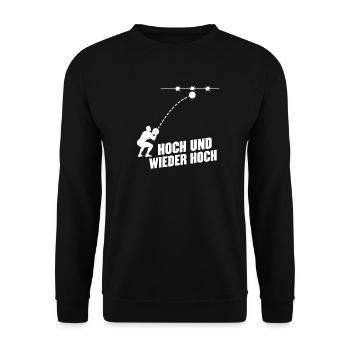 Hoch und wieder hoch Medicine Ball Fitness Shirt - Unisex Pullover - Schwarz - Vorne - Alina (178cm) & Michal (187cm)