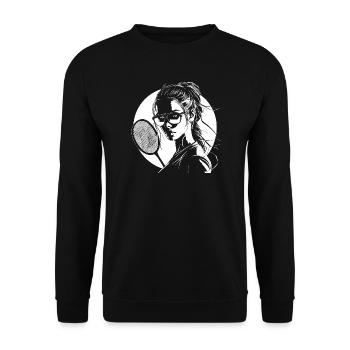 Badminton Frau Sonnenbrille - Unisex Pullover - Schwarz - Vorne - Alina (178cm) & Michal (187cm)
