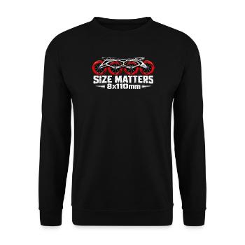 Size Matters 8x110mm Speedskating - Unisex Pullover - Schwarz - Vorne - Alina (178cm) & Michal (187cm)