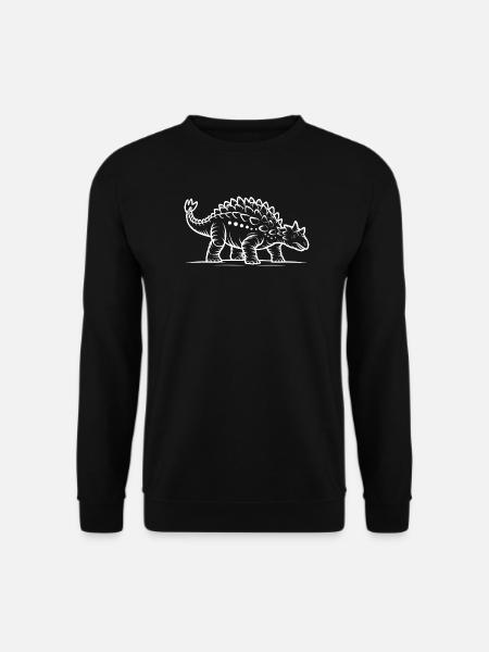 Stegosaurus Linienzeichnung Doodle - Unisex Pullover - Schwarz