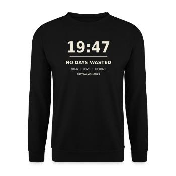 No Days – Sport & Training Motivation - Unisex Pullover - Schwarz - Vorne - Alina (178cm) & Michal (187cm)