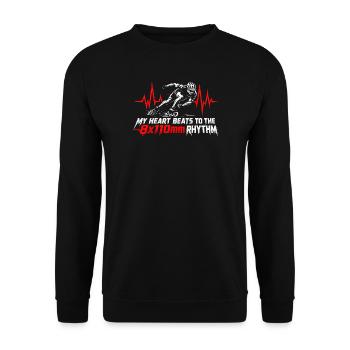 Inliner  My Heart Beats 8x110mm Rhythm - Unisex Pullover - Schwarz - Vorne - Alina (178cm) & Michal (187cm)