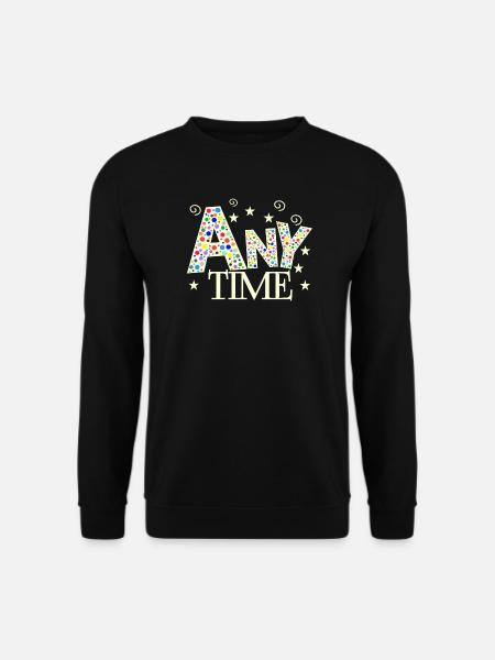 any time text - Unisex Pullover - Schwarz