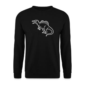 Segel Dino Silhouette - Unisex Pullover - Schwarz - Vorne - Alina (178cm) & Michal (187cm)