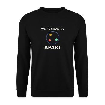 Wir entfernen uns voneinander – Humor FISCH - Unisex Pullover - Schwarz - Vorne - Alina (178cm) & Michal (187cm)
