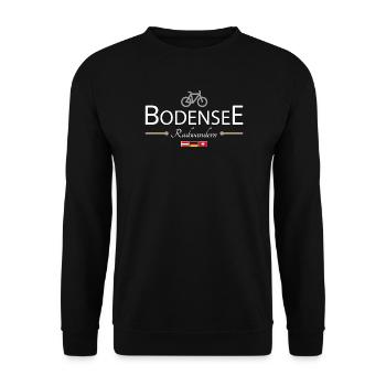 Bodensee Radwandern - Unisex Pullover - Schwarz - Vorne - Alina (178cm) & Michal (187cm)