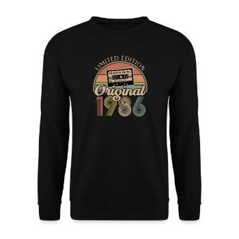 40. Geburtstag, 40 Jahre - Unisex Pullover - Schwarz - Vorne - Alina (178cm) & Michal (187cm)