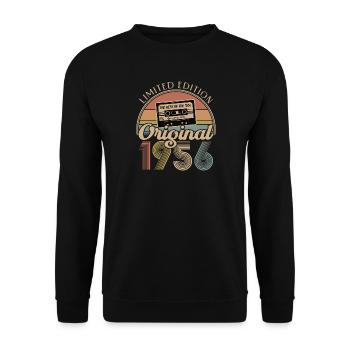 70. Geburtstag, 70 Jahre - Unisex Pullover - Schwarz - Vorne - Alina (178cm) & Michal (187cm)