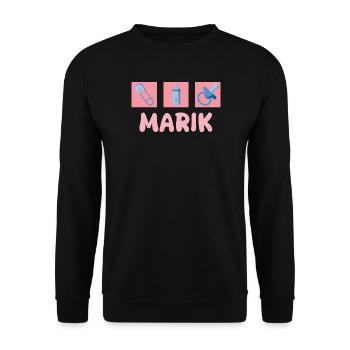 Baby Marik - Unisex Pullover - Schwarz - Vorne - Alina (178cm) & Michal (187cm)