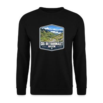 Col du Tourmalet - Unisex Pullover - Schwarz - Vorne - Alina (178cm) & Michal (187cm)