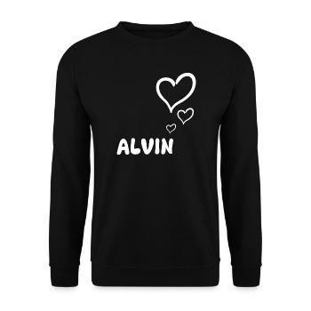 Alvin - Unisex Pullover - Schwarz - Vorne - Alina (178cm) & Michal (187cm)