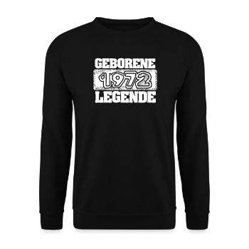 1972 - Unisex Pullover - Schwarz - Vorne - Alina (178cm) & Michal (187cm)