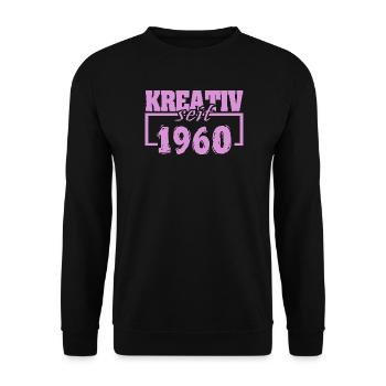 1960 - Unisex Pullover - Schwarz - Vorne - Alina (178cm) & Michal (187cm)