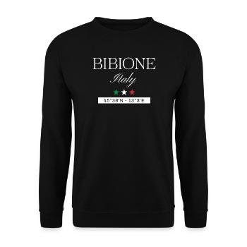 Bibione Italien Souvenir – Reise minimalistisch - Unisex Pullover - Schwarz - Vorne - Alina (178cm) & Michal (187cm)