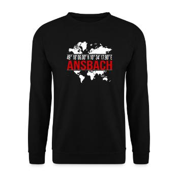 Ansbach - Unisex Pullover - Schwarz - Vorne - Alina (178cm) & Michal (187cm)