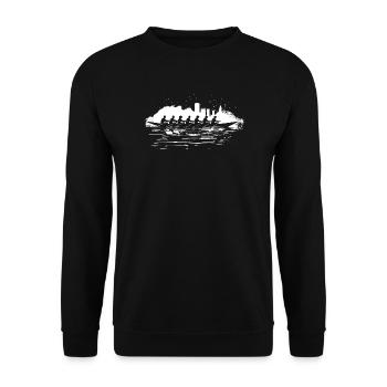 Rudermannschaft - Unisex Pullover - Schwarz - Vorne - Alina (178cm) & Michal (187cm)