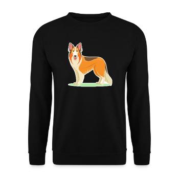 Silken Windhound - Unisex Pullover - Schwarz - Vorne - Alina (178cm) & Michal (187cm)