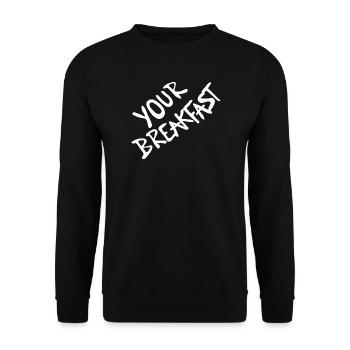 Your Breakfast Handlettering - Unisex Pullover - Schwarz - Vorne - Alina (178cm) & Michal (187cm)