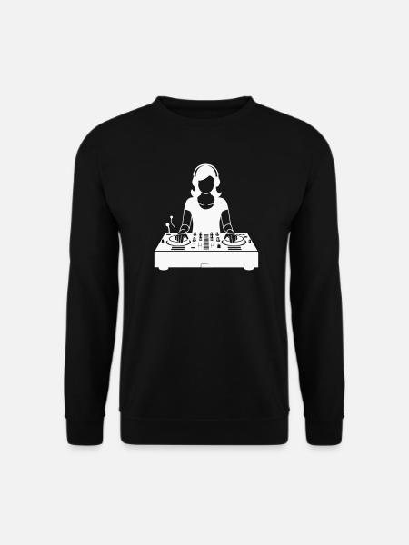DJane am Mixertisch - Unisex Pullover - Schwarz