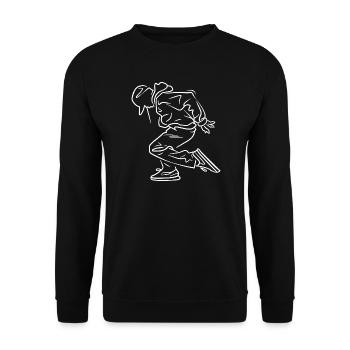 Breakdancer - Unisex Pullover - Schwarz - Vorne - Alina (178cm) & Michal (187cm)