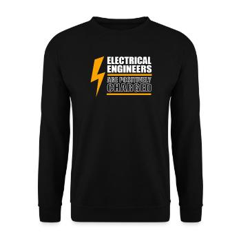 Elektroingenieur Elektriker Elektrotechnik - Unisex Pullover - Schwarz - Vorne - Alina (178cm) & Michal (187cm)