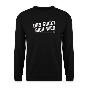 Das guckt sich weg - Unisex Pullover - Schwarz - Vorne - Alina (178cm) & Michal (187cm)