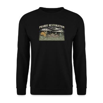 Prairie Restoration Native Prairie - Unisex Pullover - Schwarz - Vorne - Alina (178cm) & Michal (187cm)