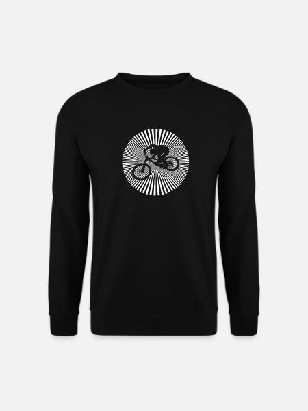 Radfahrer im Strahlenkreis, Biker, Bmx - Unisex Pullover - Schwarz