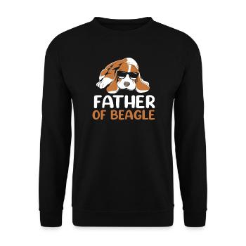Beagle Papa - Unisex Pullover - Schwarz - Vorne - Alina (178cm) & Michal (187cm)