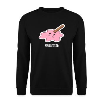 zerlaufn – Eis Meme - Unisex Pullover - Schwarz - Vorne - Alina (178cm) & Michal (187cm)
