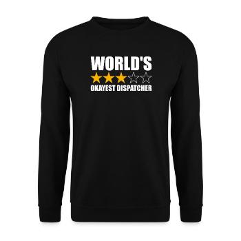 Der mittelmäßigste Notrufdisponent der Welt – Lust - Unisex Pullover - Schwarz - Vorne - Alina (178cm) & Michal (187cm)
