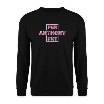 Einzigartig Anthony - Unisex Pullover - Schwarz - Vorne - Alina (178cm) & Michal (187cm)