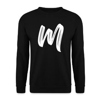 M - Unisex Pullover - Schwarz - Vorne - Alina (178cm) & Michal (187cm)