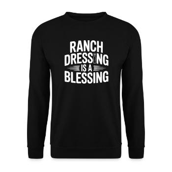 Ranch-Dressing ist ein Segen - Unisex Pullover - Schwarz - Vorne - Alina (178cm) & Michal (187cm)