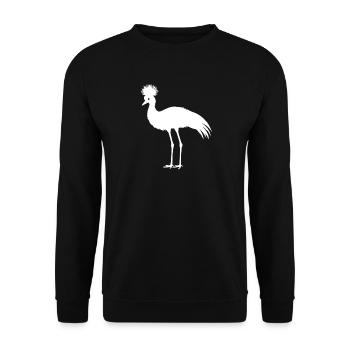 Kasuar Silhouette mit Federkrone - Unisex Pullover - Schwarz - Vorne - Alina (178cm) & Michal (187cm)