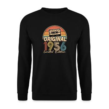 70. Geburtstag, 70 Jahre - Unisex Pullover - Schwarz - Vorne - Alina (178cm) & Michal (187cm)
