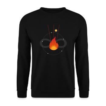 Der brennende Kern - für ein starkes Training - Unisex Pullover - Schwarz - Vorne - Alina (178cm) & Michal (187cm)