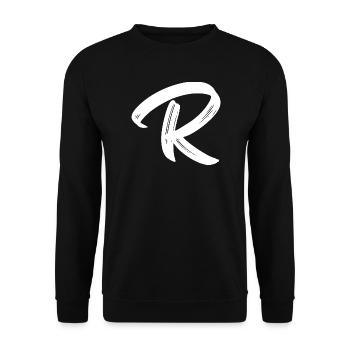 R - Unisex Pullover - Schwarz - Vorne - Alina (178cm) & Michal (187cm)