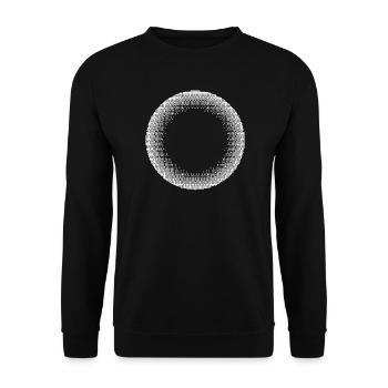 Halo-Halbtonkreis - Unisex Pullover - Schwarz - Vorne - Alina (178cm) & Michal (187cm)