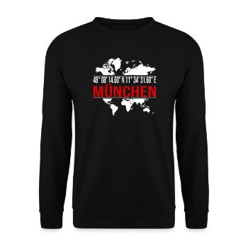 München - Unisex Pullover - Schwarz - Vorne - Alina (178cm) & Michal (187cm)