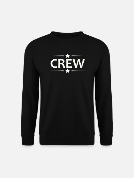 Crew Sternen Retro Badge - Unisex Pullover - Schwarz